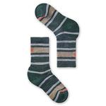Kid`s Hike Lite Cushion Striped Crew Socks: G51 DARK SAGE